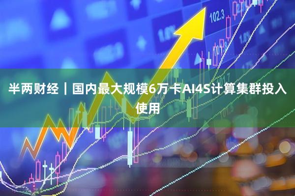 半两财经｜国内最大规模6万卡AI4S计算集群投入使用